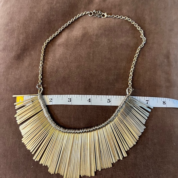 Vintage Brass Gold Tribal Necklace - Picture 3 of 4